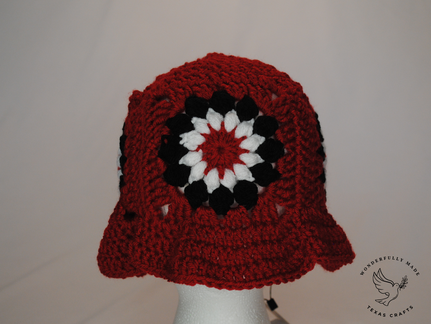 Red and Black Sunburst Bucket Hat
