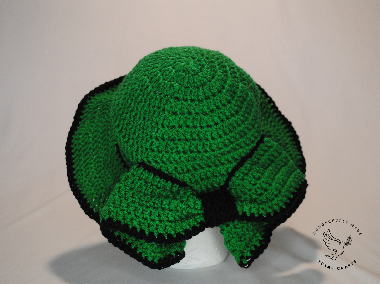 Green and Black Bow Hat