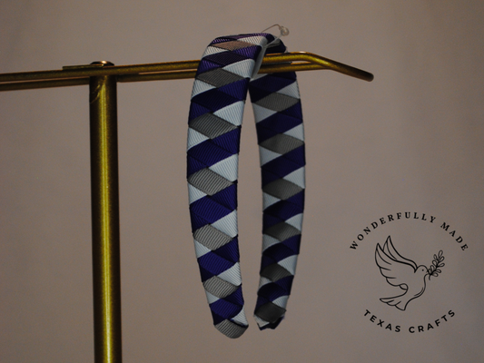 Purple, Gray and White Woven Headband