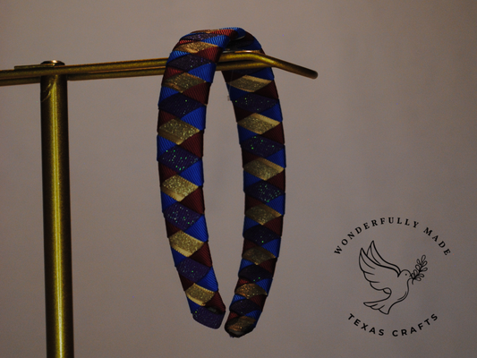Maroon and Gold Woven Headband