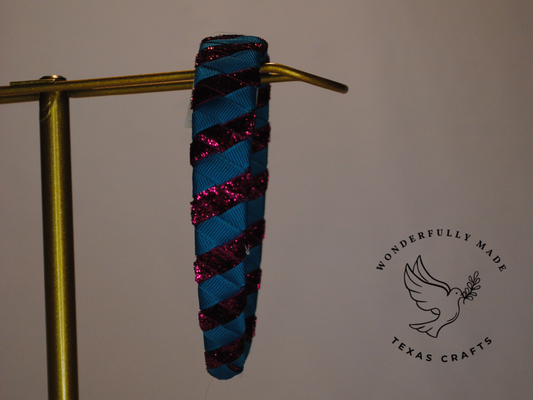 Pink and Turquoise Glitter Headband