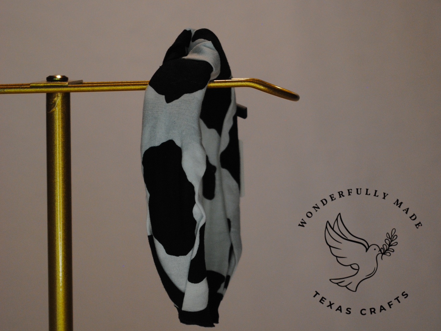 Black Cow print Headband