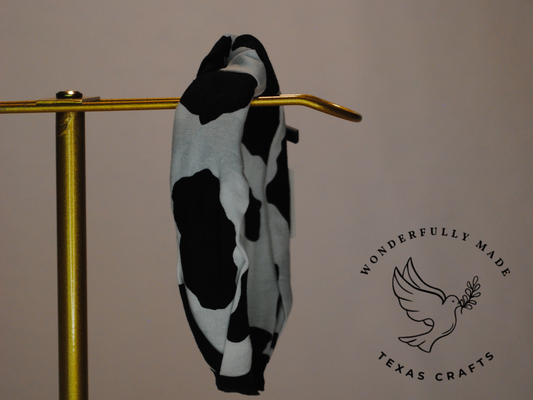 Black Cow print Headband