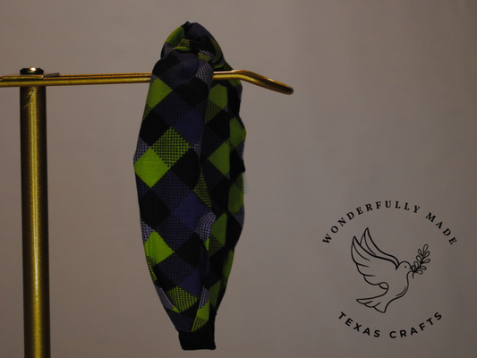 Purple Plaid Headband