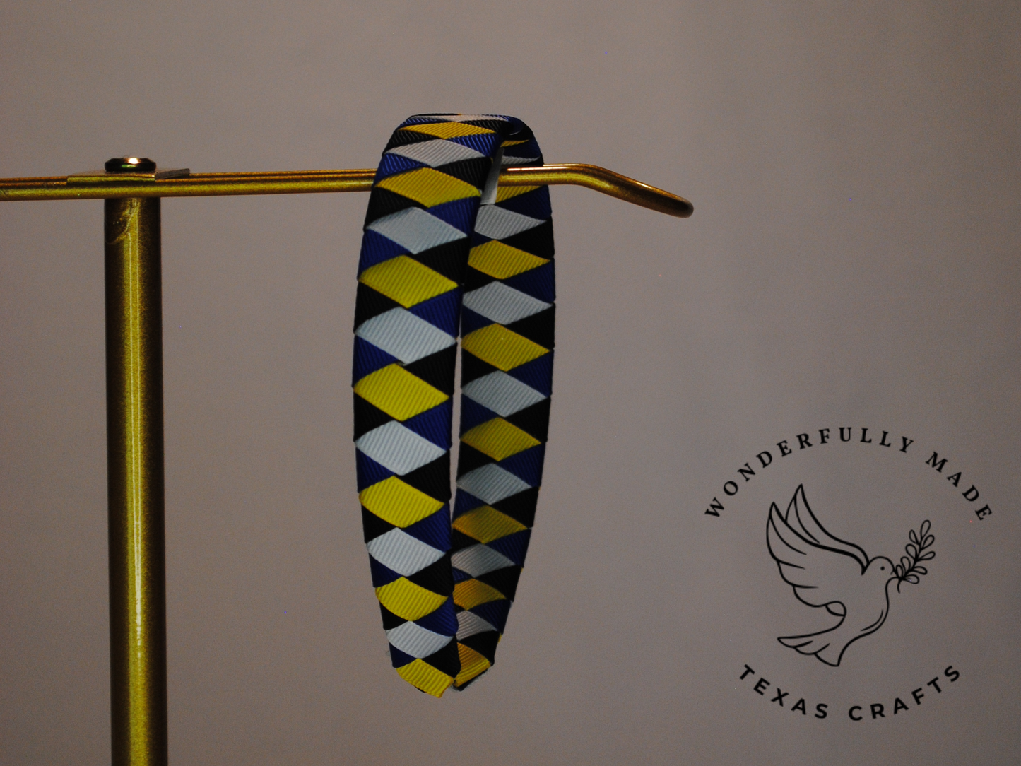 Blue and Yellow Woven Headband