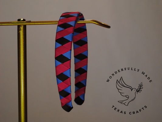 Pink and Brown Woven Headband