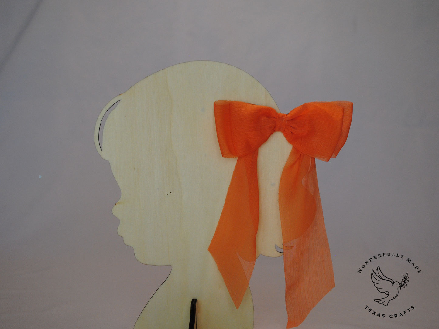 Orange Chiffon Bow