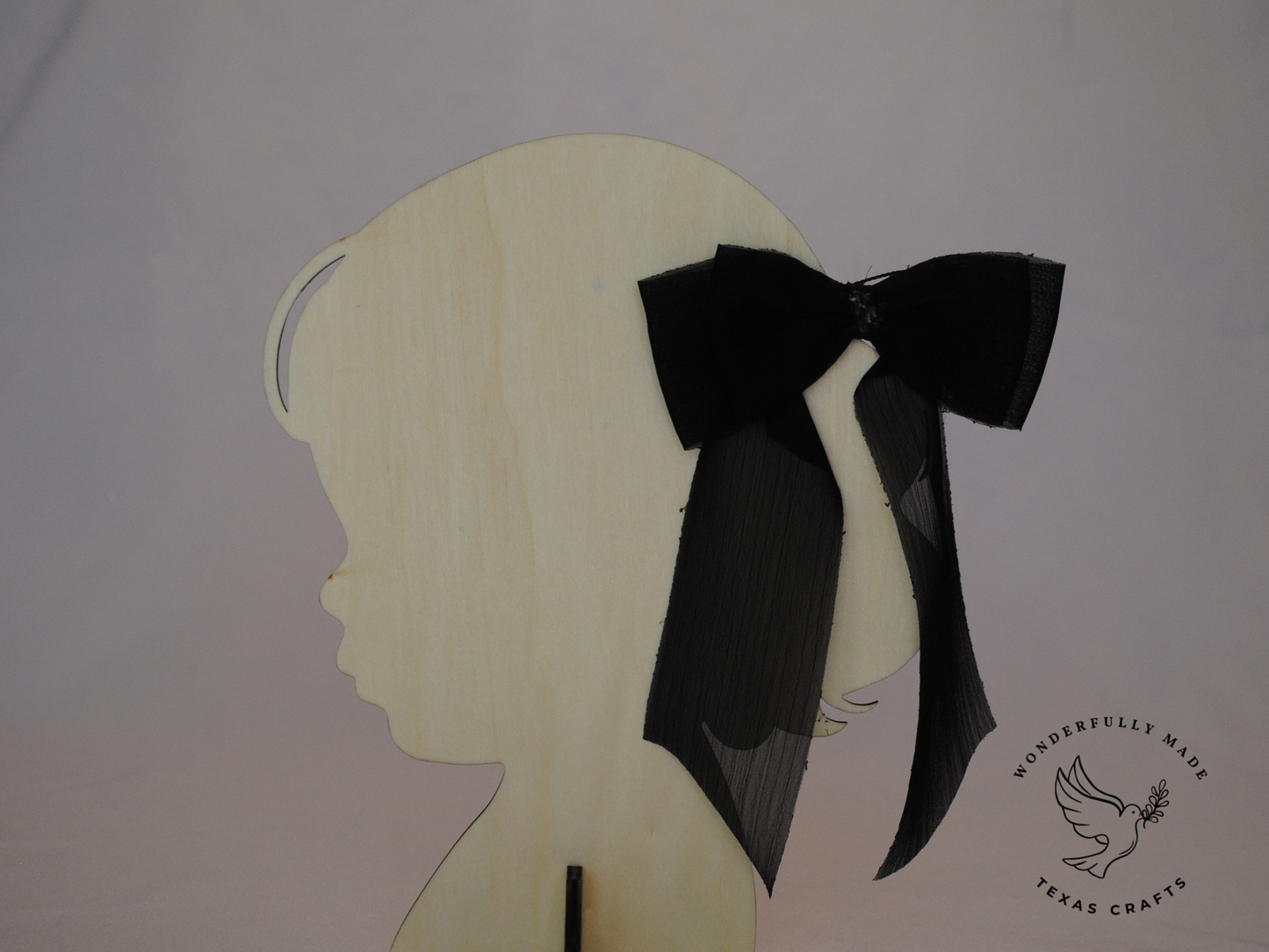 Black Chiffon Bow
