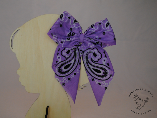 Lilac Bandana Bow