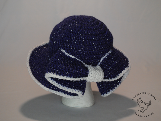 Purple Sparkle Bow Hat