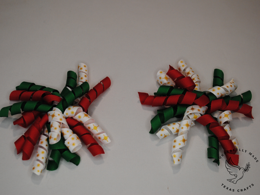2 pcs - Red, Green and Stars