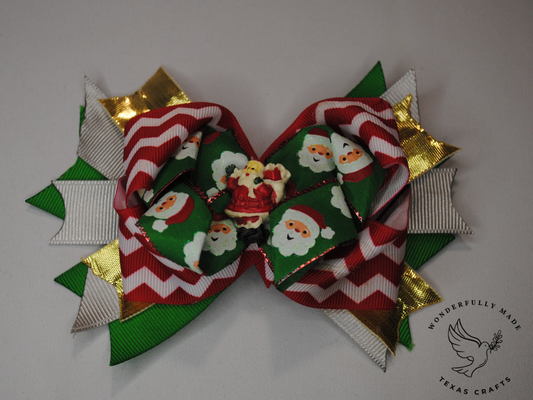Gold Santa Bow