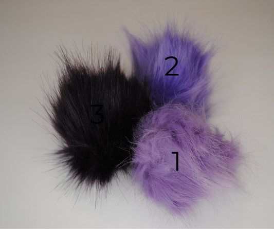 Purple Faux Fur Pom for Beanie