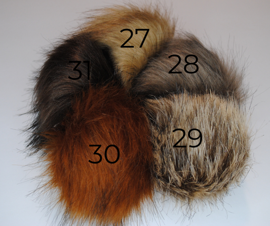 Brown Faux Fur Pom for Beanie