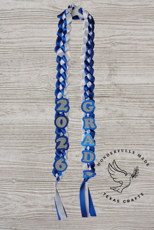 Blue Graduation Lei